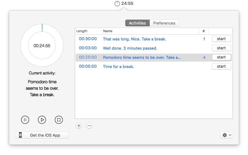 صورة لـ أفضل 6 تطبيقات Pomodoro لنظام التشغيل Mac لإنجاز المهام | Activity-Timer-DzTechs