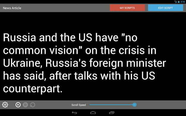 صورة لـ أفضل تطبيقات المُلقِّن لأجهزة Android | Android-teleprompter-app-Teleprompter-Pro-DzTechs
