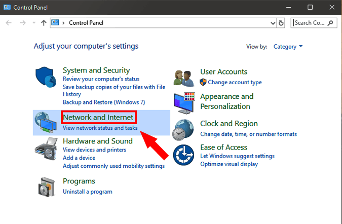 صورة لـ كيفية مشاركة الملفات بين جهازي كمبيوتر Windows باستخدام كابل LAN | Control_Panel_Network_Internt-DzTechs