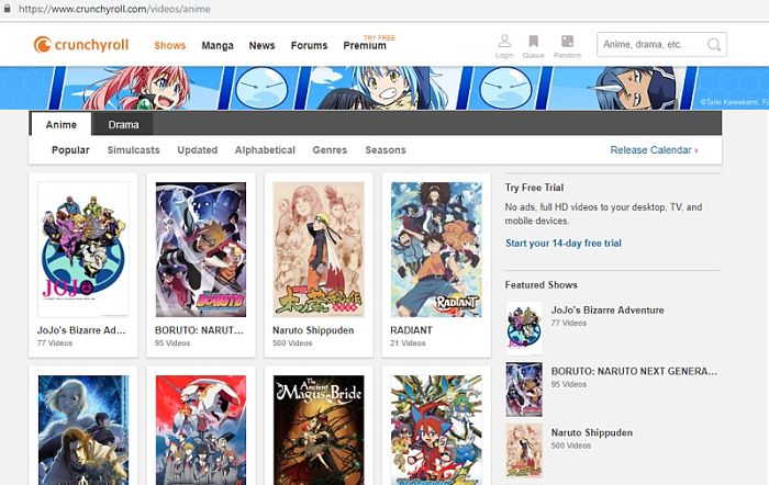 صورة لـ أفضل مواقع الويب لمُشاهدة الأنمي أون لاين والحصول على آخر الأخبار | Crunchroll-Videos-Anime-List-DzTechs