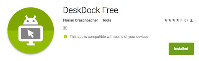صورة لـ كيفية مشاركة ماوس الكمبيوتر الخاص بك (ولوحة المفاتيح) مع جهاز Android الخاص بك | Deskdock-from-Google-play-DzTechs