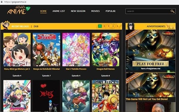 صورة لـ أفضل مواقع الويب لمُشاهدة الأنمي أون لاين والحصول على آخر الأخبار | GogoAnime-Web-Home-Page-Feb24-DzTechs