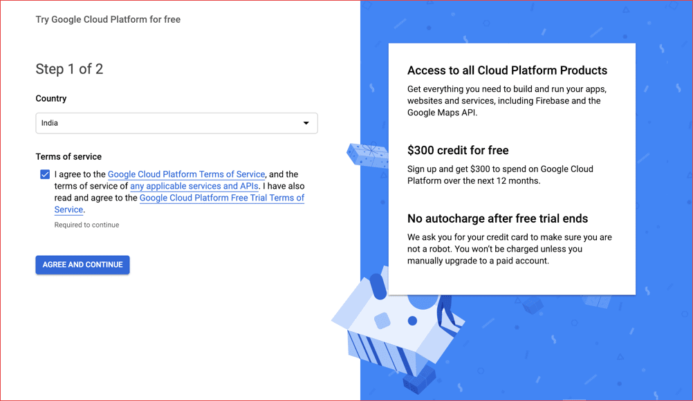 صورة لـ كيفية استخدام Google VPS مجاني (Cloud platform) لتشغيل نظام Windows server 12 | Google-cloud-platform-registration-DzTechs