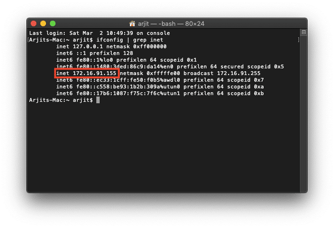 صورة لـ كيفية التحقق من عنوان IP الخاص بالكمبيوتر والهواتف الذكية | IP-on-Terminal-Mac-DzTechs