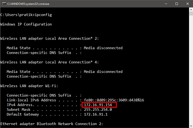 صورة لـ كيفية التحقق من عنوان IP الخاص بالكمبيوتر والهواتف الذكية | IPv4_CMD-DzTechs