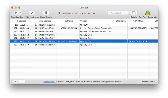 صورة لـ كيفية إيجاد عنوان IP الخاص بأجهزة أخرى على شبكتك على جميع المنصات | LanScan_Results-DzTechs