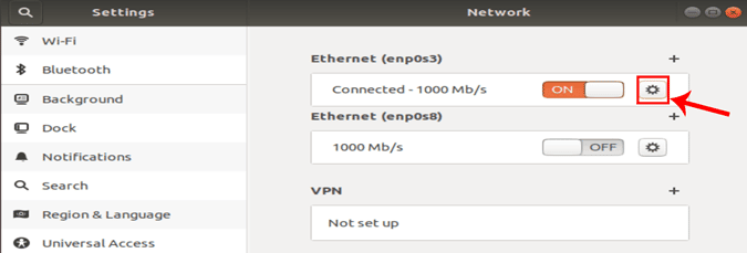 صورة لـ كيفية التحقق من عنوان IP الخاص بالكمبيوتر والهواتف الذكية | Linux_GUI_WiredSettings-DzTechs