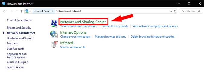 صورة لـ كيفية مشاركة الملفات بين جهازي كمبيوتر Windows باستخدام كابل LAN | Network_Sharing_Center_Second-DzTechs