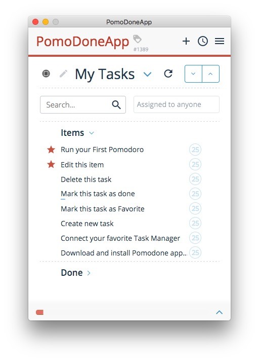صورة لـ أفضل 6 تطبيقات Pomodoro لنظام التشغيل Mac لإنجاز المهام | PomoDoneApp-2-DzTechs