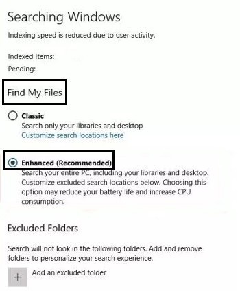 صورة لـ كيفية تمكين وضع البحث المُحسَّن في Windows 10 | Search-Enhancedd-DzTechs