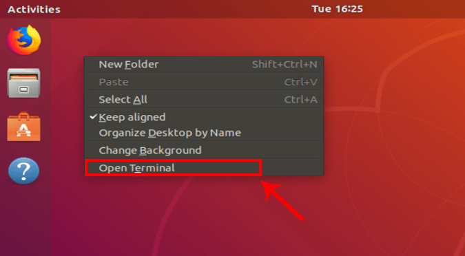 صورة لـ كيفية إيجاد عنوان IP الخاص بأجهزة أخرى على شبكتك على جميع المنصات | Ubuntu_Open_Terminal-DzTechs
