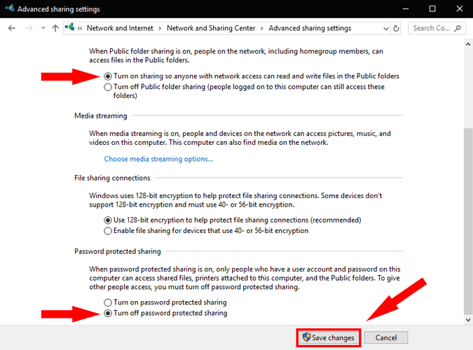 صورة لـ كيفية مشاركة الملفات بين جهازي كمبيوتر Windows باستخدام كابل LAN | advancedFileSharing_Settings-1-DzTechs