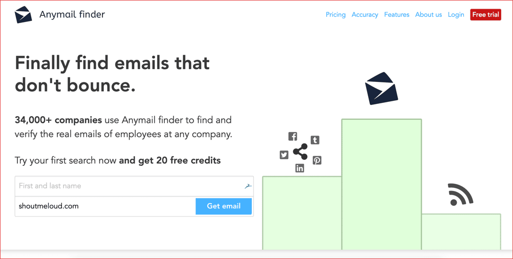 صورة لـ كيفية البحث عن عنوان البريد الإلكتروني لأي نطاق مع Email Hunter في 1 دقيقة | anymail-finder-DzTechs