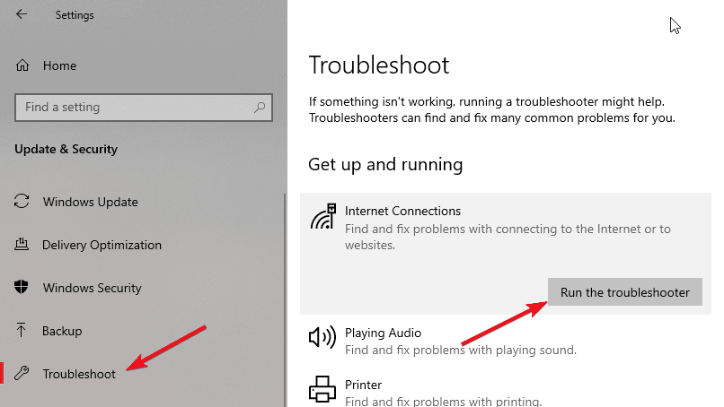 صورة لـ 14 طريقة لحل خطأ عدم استجابة ملقم DNS في Windows 10 | fix-dns-server-not-responding-05-click-run-troubleshooter-button-DzTechs