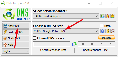 صورة لـ 14 طريقة لحل خطأ عدم استجابة ملقم DNS في Windows 10 | fix-dns-server-not-responding-12-change-dns-address-DzTechs