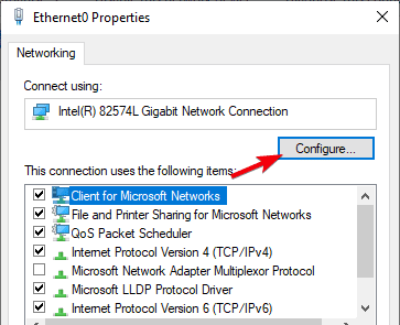 صورة لـ 14 طريقة لحل خطأ عدم استجابة ملقم DNS في Windows 10 | fix-dns-server-not-responding-16-click-configure-button-DzTechs