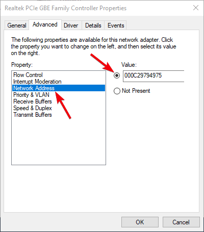 صورة لـ 14 طريقة لحل خطأ عدم استجابة ملقم DNS في Windows 10 | fix-dns-server-not-responding-17-paste-mac-address-DzTechs