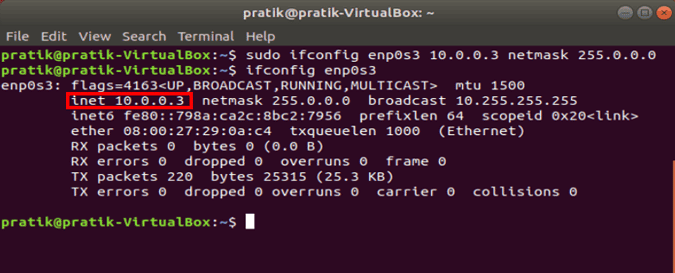 صورة لـ 3 طرق لإعادة تعيين عنوان IP ثابت على نظام Ubuntu | ipconfig_ubuntu-DzTechs