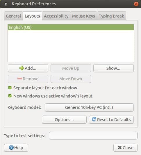 صورة لـ كيفية تغيير وإدارة تخطيط لوحة المفاتيح على Linux | mate-keyboard-layouts-DzTechs