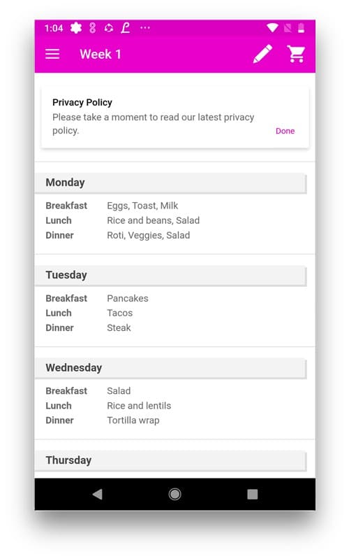 صورة لـ أفضل التطبيقات لتخطيط الوجبات للحفاظ على لياقتك وتوفير المال | mealplanner1-DzTechs