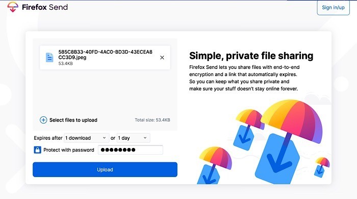 صورة لـ شارك الملفات المشفرة مجانًا مع Mozilla’s Firefox Send | news-firefox-send-sharing-DzTechs
