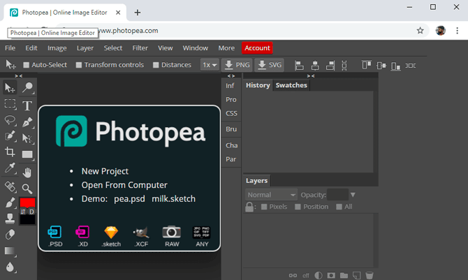 صورة لـ أفضل الطرق المُتاحة لفتح وتعديل ملفات PSD دون Photoshop | photopea-DzTechs