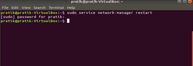 صورة لـ 3 طرق لإعادة تعيين عنوان IP ثابت على نظام Ubuntu | sudo_network_manager_restart-DzTechs