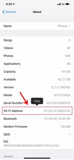 صورة لـ ما هو عنوان MAC وكيفية العثور عليه وهل يمكن تغييره على مختلف المنصات | tap_to_copy_ios-DzTechs