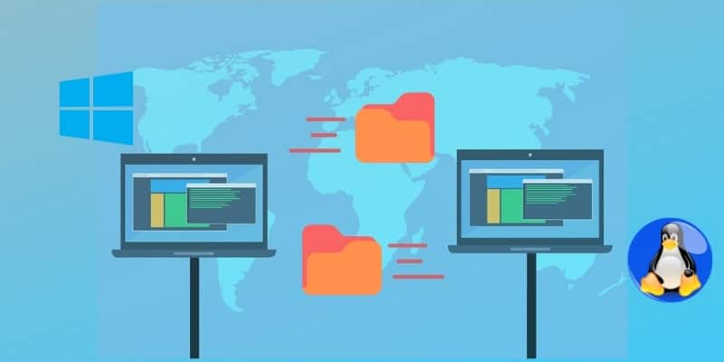 صورة لـ كيفية نقل الملفات بين نظامي Linux و Windows عبر الشبكة المحلية | transfer-files-ubuntu-windows-featured1-DzTechs