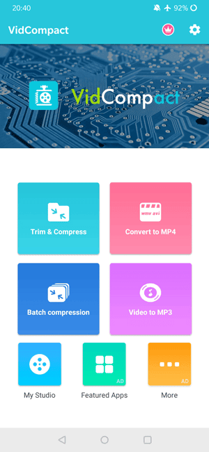 صورة لـ أفضل تطبيقات ضغط الفيديو دون فقدان الجودة لأجهزة Android | vidcompact-DzTechs