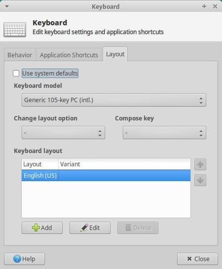 صورة لـ كيفية تغيير وإدارة تخطيط لوحة المفاتيح على Linux | xfce-keyboard-settings-DzTechs