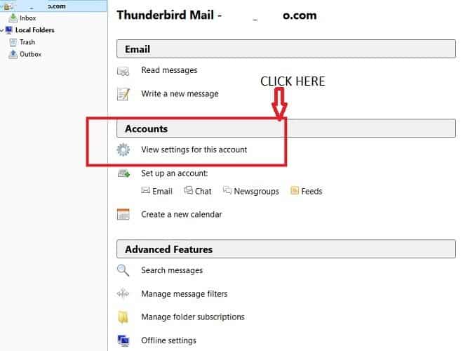 صورة لـ كيفية إعداد Gmail مع Thunderbird في خطوات سهلة وسريعة | Click-View-Settings-for-account-DzTechs