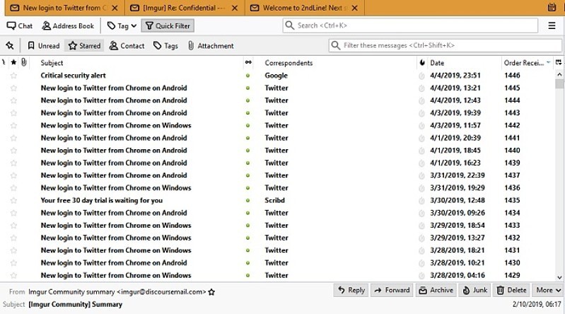 صورة لـ كيفية إعداد Gmail مع Thunderbird في خطوات سهلة وسريعة | Emails-in-Thunderbird-viewed-DzTechs