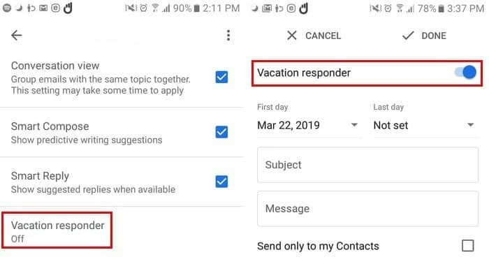صورة لـ كيفية تخصيص تطبيق Gmail الجديد | Gmail-Vacay-DzTechs