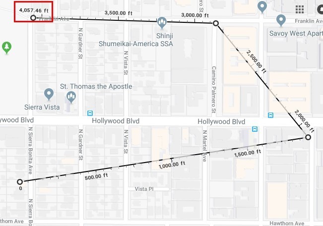 صورة لـ كيفية قياس المسافة بين نقطتين أوأكثر باستخدام Google Maps | Measure-Total-DzTechs