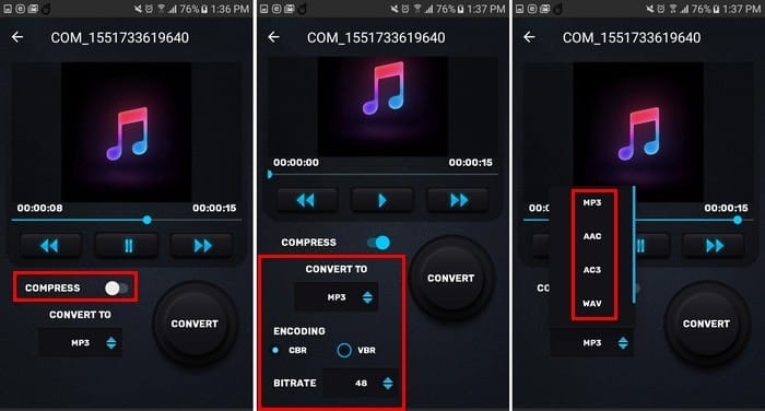 صورة لـ كيفية ضغط الملفات الصوتية الكبيرة في نظام Android | Small-MP3-DzTechs