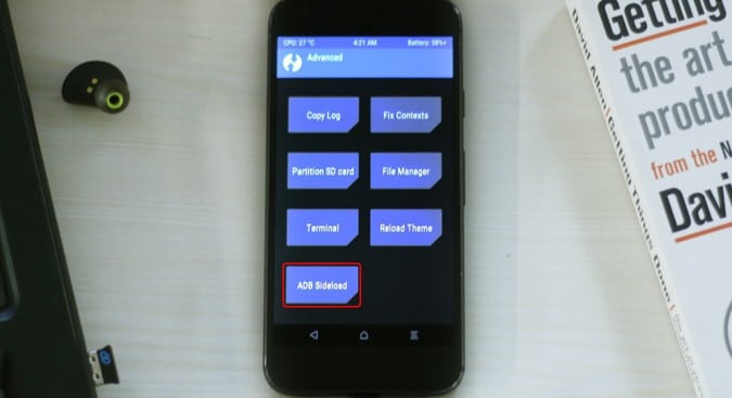 صورة لـ كيفية إزالة جميع تطبيقات Google تماما من نظام Android | adb_twrp_yellow-DzTechs