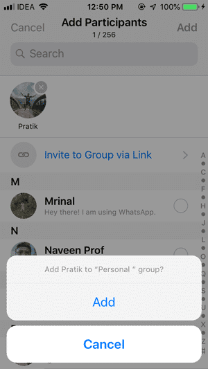 صورة لـ كيفية منع المُستخدمين من إضافتك إلى مجموعات WhatsApp | add-pratik-to-group-DzTechs