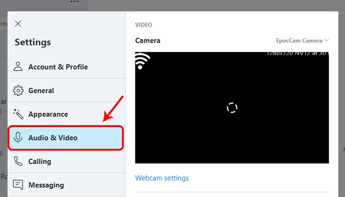 صورة لـ تطبيقات لاستخدام كاميرا الهاتف ككاميرا ويب لنظام Windows و MacOS | audio_video_skype-DzTechs