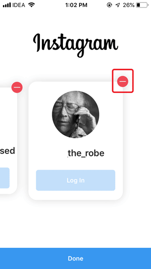 صورة لـ كيفية إزالة معلومات تسجيل الدخول المحفوظة على تطبيق Instagram في نظام iOS؟ | delete-button-DzTechs