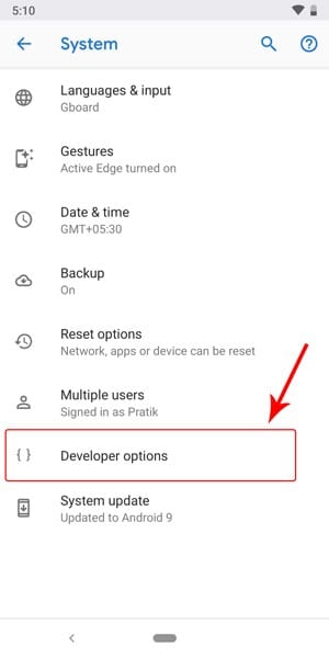 صورة لـ كيفية إزالة جميع تطبيقات Google تماما من نظام Android | developer_options-DzTechs