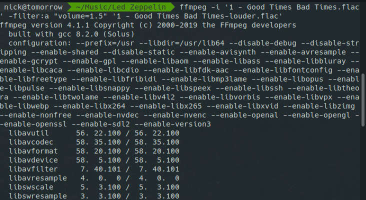 صورة لـ ضبط ملفات الموسيقى وتطبيعها باستخدام FFMPEG | ffmpeg-increase-volume-DzTechs