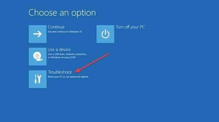 صورة لـ كيفية إصلاح خطأ “معلومات تهيئة النظام غير صحيحة” في نظام Windows 10 | fix-bad-system-config-info-windows-10-choose-an-option-troubleshoot-DzTechs
