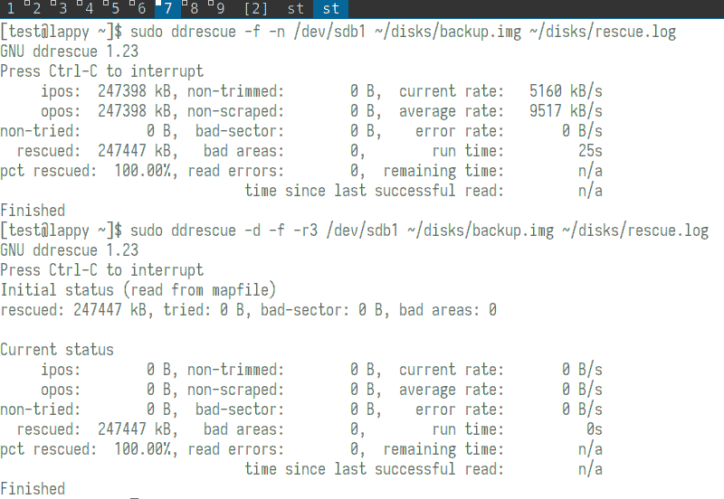 صورة لـ أفضل أدوات استعادة البيانات لنظام التشغيل Linux | linux-ddrescue-screenshot-clipped-DzTechs