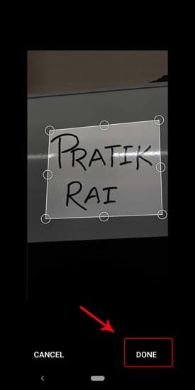 صورة لـ تحويل صور الملاحظات المكتوبة بخط اليد إلى نص قابل للتحرير – تطبيقات Android | ocr_crop_image-DzTechs