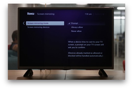 صورة لـ كيفية بث الشاشة إلى Roku من نظام Android ، Windows والـ Mac | roku-permission-DzTechs