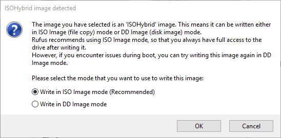 صورة لـ كيفية استخدام Rufus لإنشاء محرك فلاش قابل للتمهيد | rufus-recommended-write-mode-DzTechs