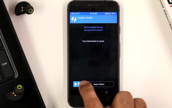 صورة لـ كيفية إزالة جميع تطبيقات Google تماما من نظام Android | twrp_no_os_insatlled-DzTechs