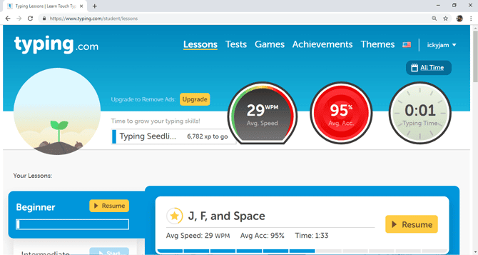 صورة لـ أفضل 8 برامج كتابة باللمس لتعليم نفسك الكتابة بطريقة أسرع على لوحة المفاتيح | typingcom-DzTechs