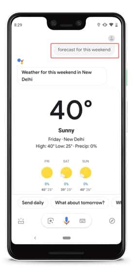 صورة لـ 10 حيل واختصارات سريعة لـ Google Assistant لتحل محل التطبيقات على Android الخاص بك | weather-forecast-1-DzTechs